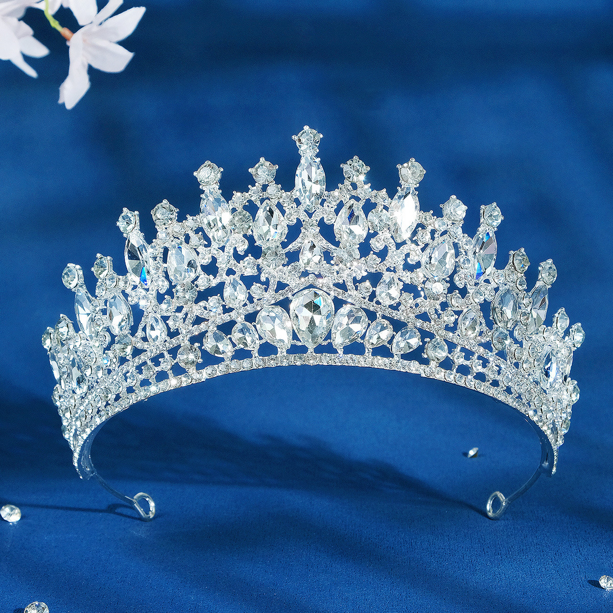 Alloy Rhinestone Crown Wedding Dress Headdress
