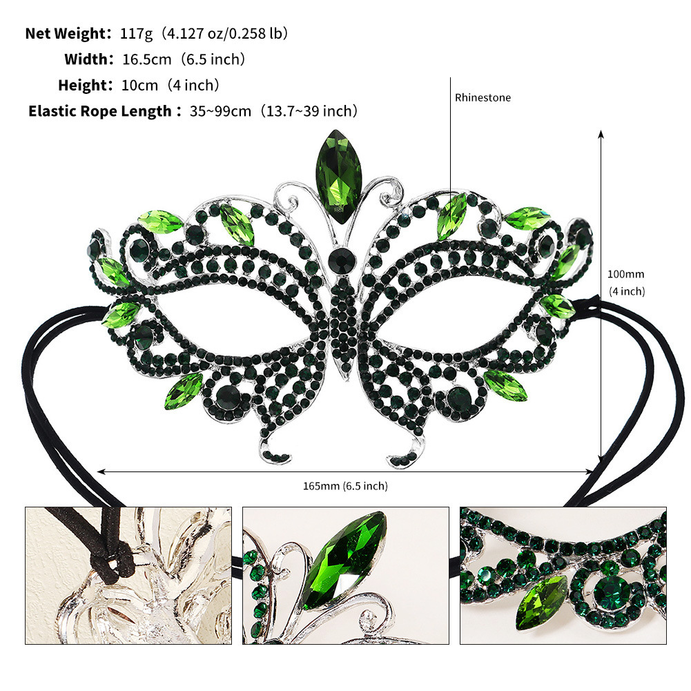 High-End Luxury Halloween Princess Party Dance Diamond Mask