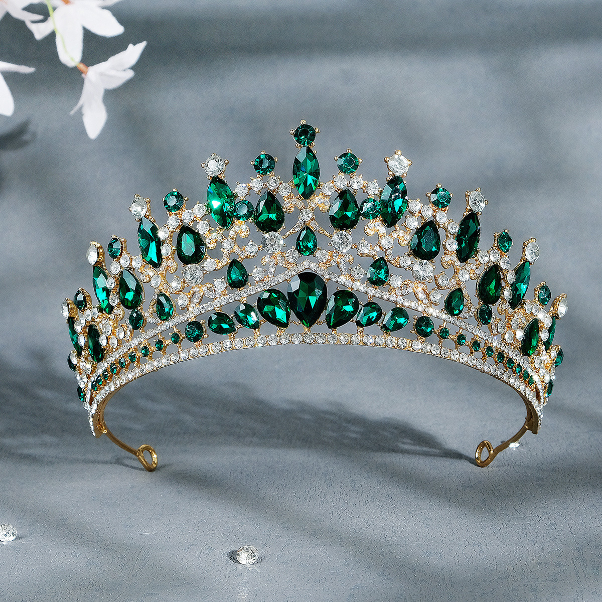 Alloy Rhinestone Crown Wedding Dress Headdress