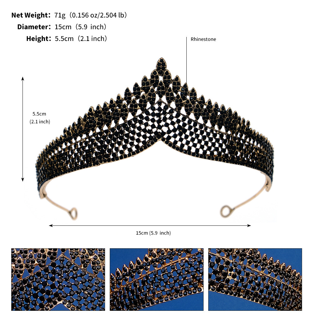 Retro Style Ins Full Diamond Crown Noble Crown