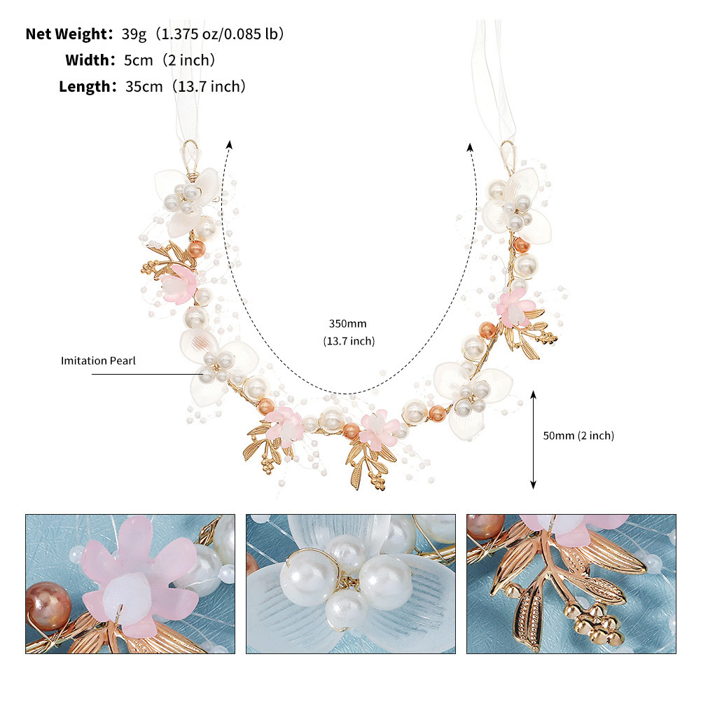 Beautiful Handmade Beaded Braided Floral Head