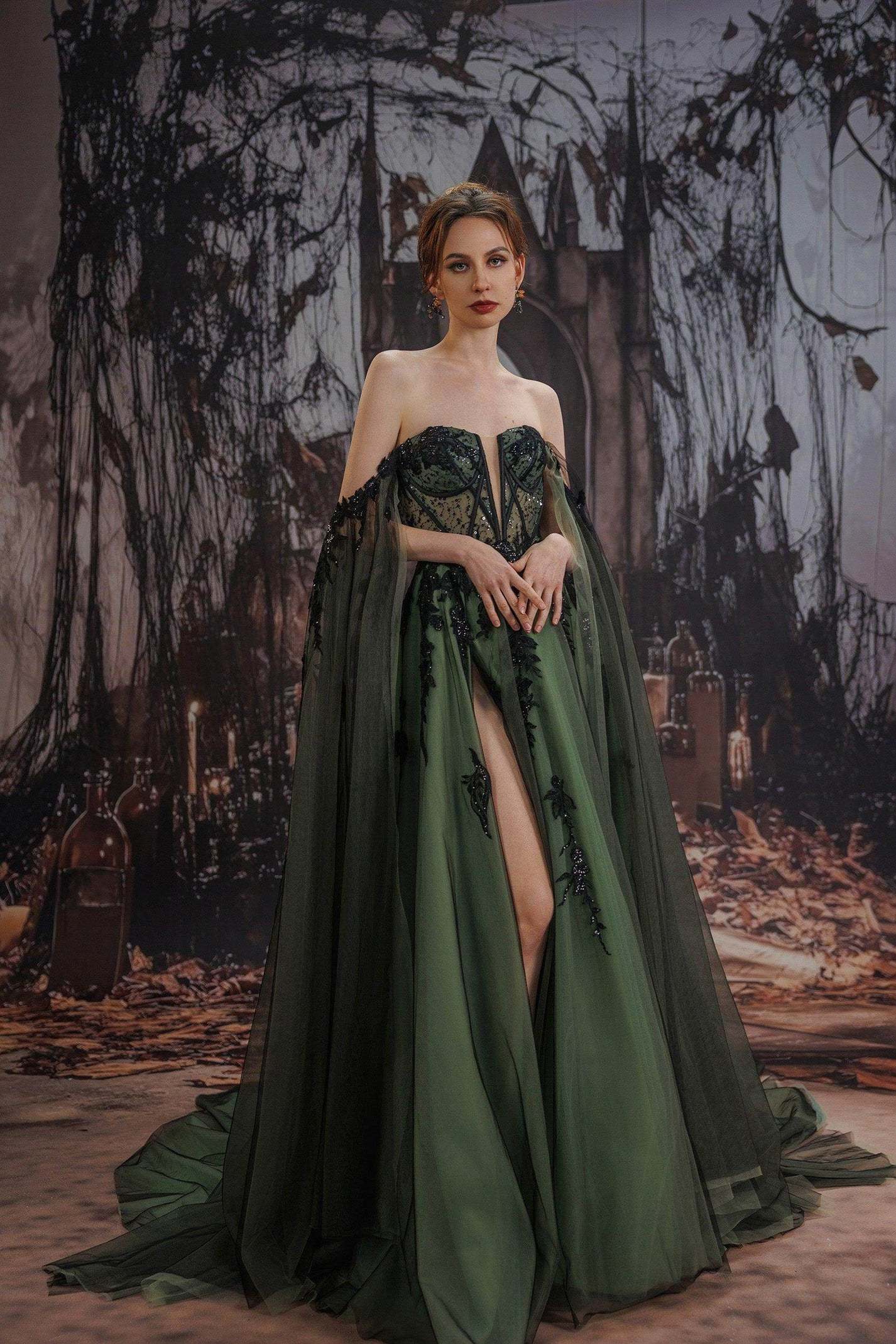 A-Line Court Train Sequined Lace Tulle Wedding Dress VBCW3352