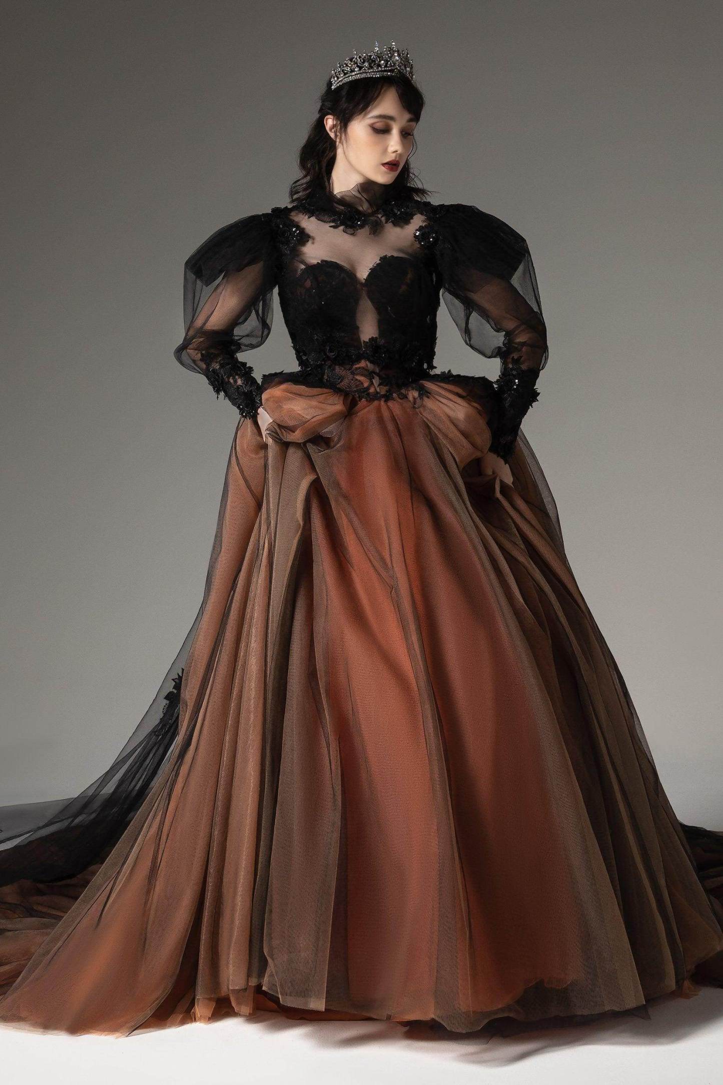 Ball Gown Chapel Train Tulle Wedding Dress VBCW2510