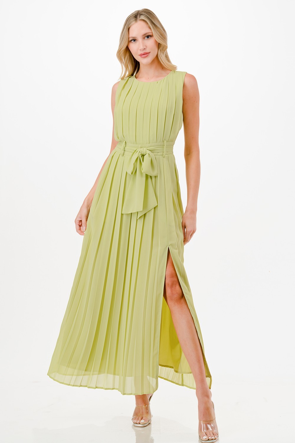 Pleated Midi Dress