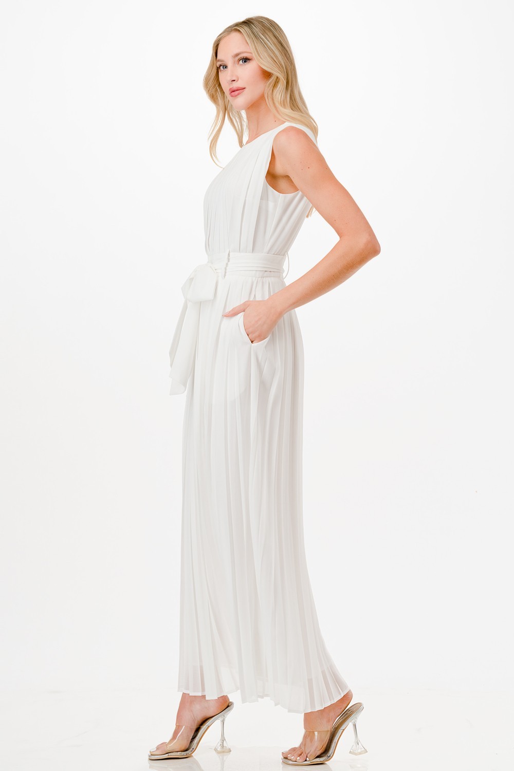 Pleated Midi Dress