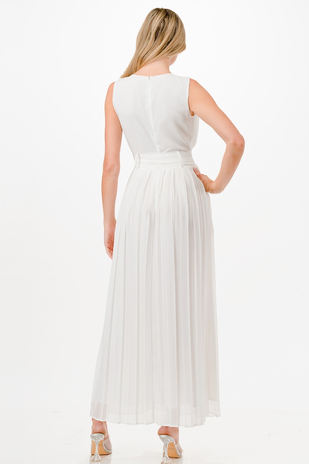 Pleated Midi Dress