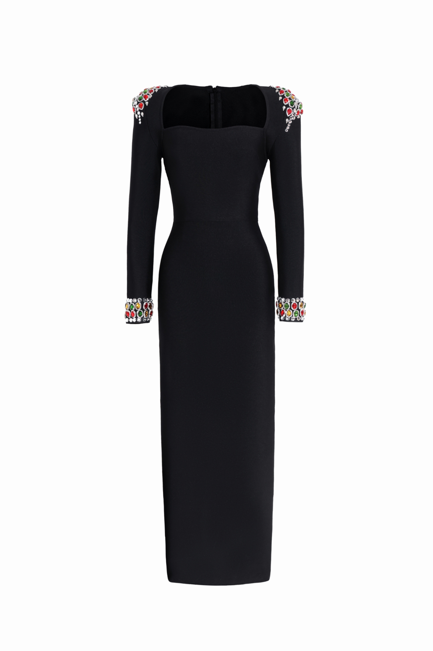 Niaca Rhinestones Bandage Midi Dress