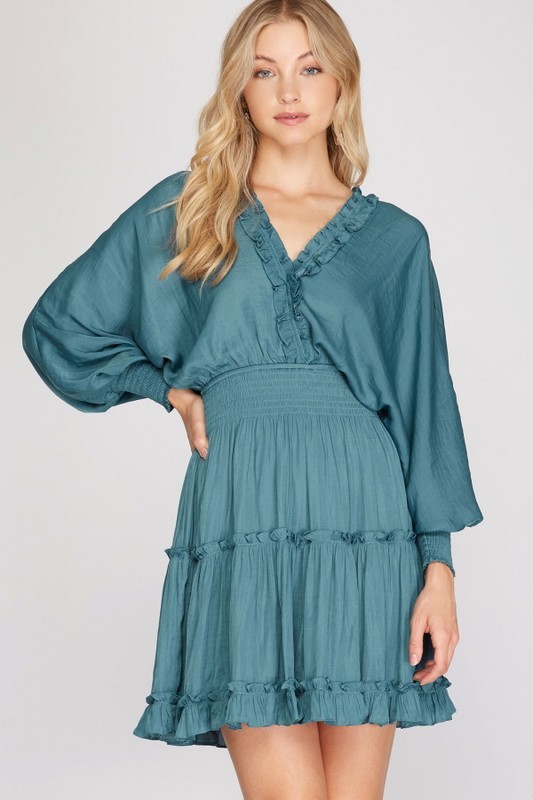 Kimono Sleeve Woven Dress ST-047