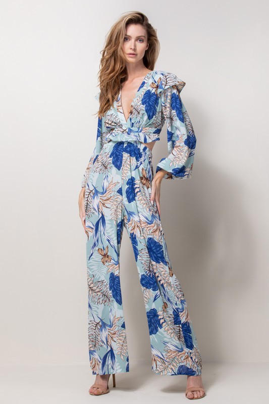 Floral Print Fashion jumpsuit ST-018