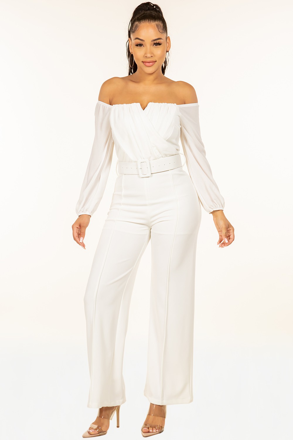 very elegant jumpsuits with belt ST-040 