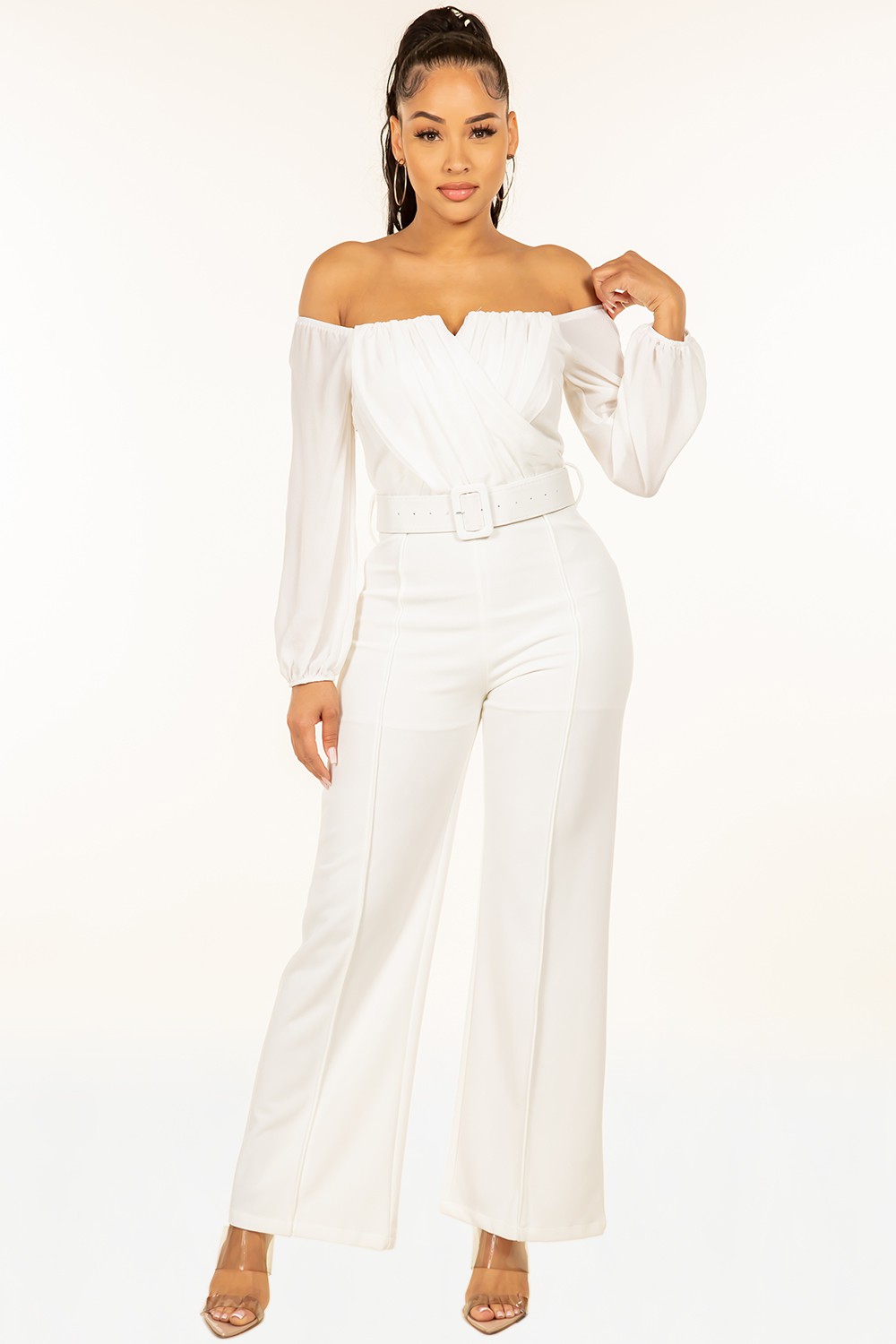 very elegant jumpsuits with belt ST-040 
