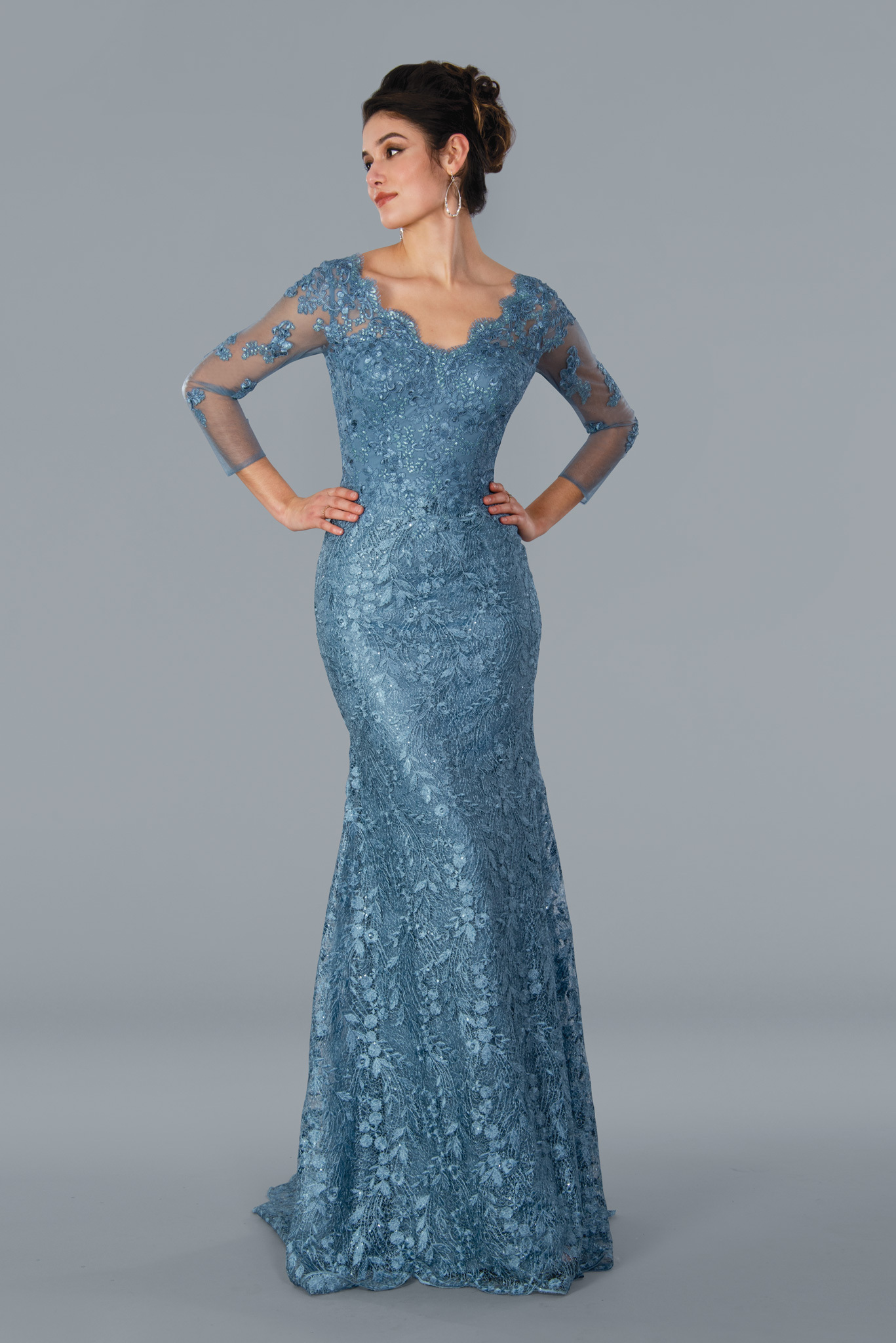 full lace with long sleeve mother of the bride #22355
