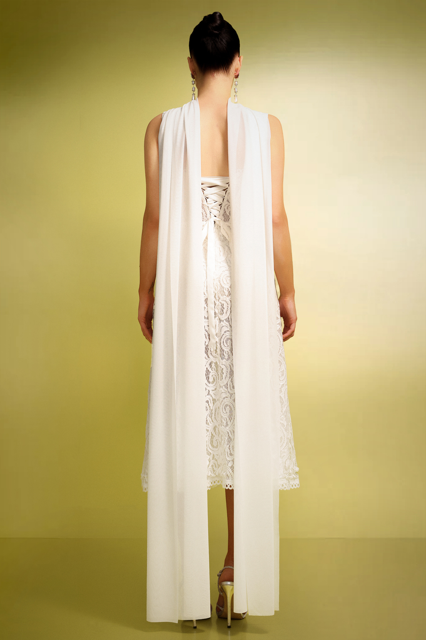 Junya Lace Corset Sleeveless Midi Dress