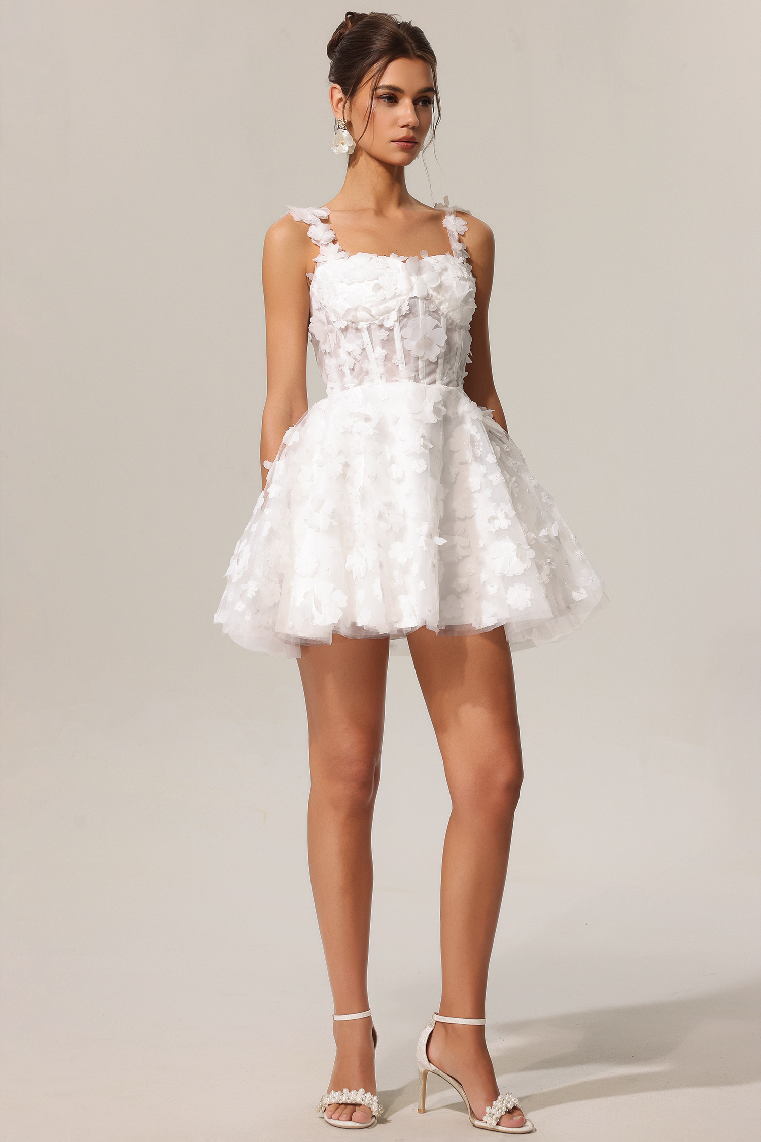 Lali Sleeveless Flowers Mini Dress