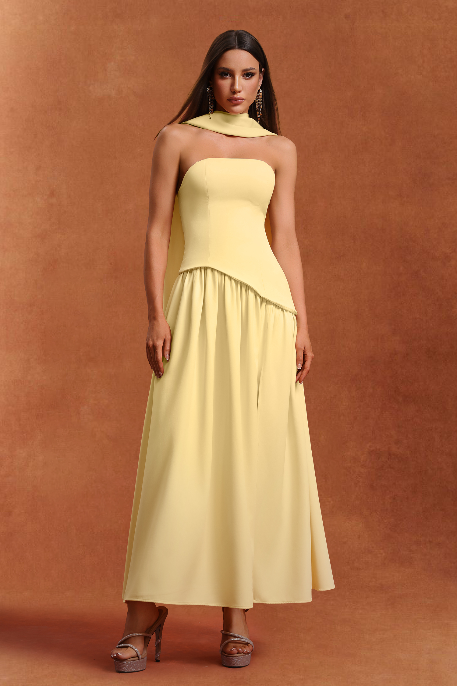 Dasia Sleeveless Ribbon Maxi Dress