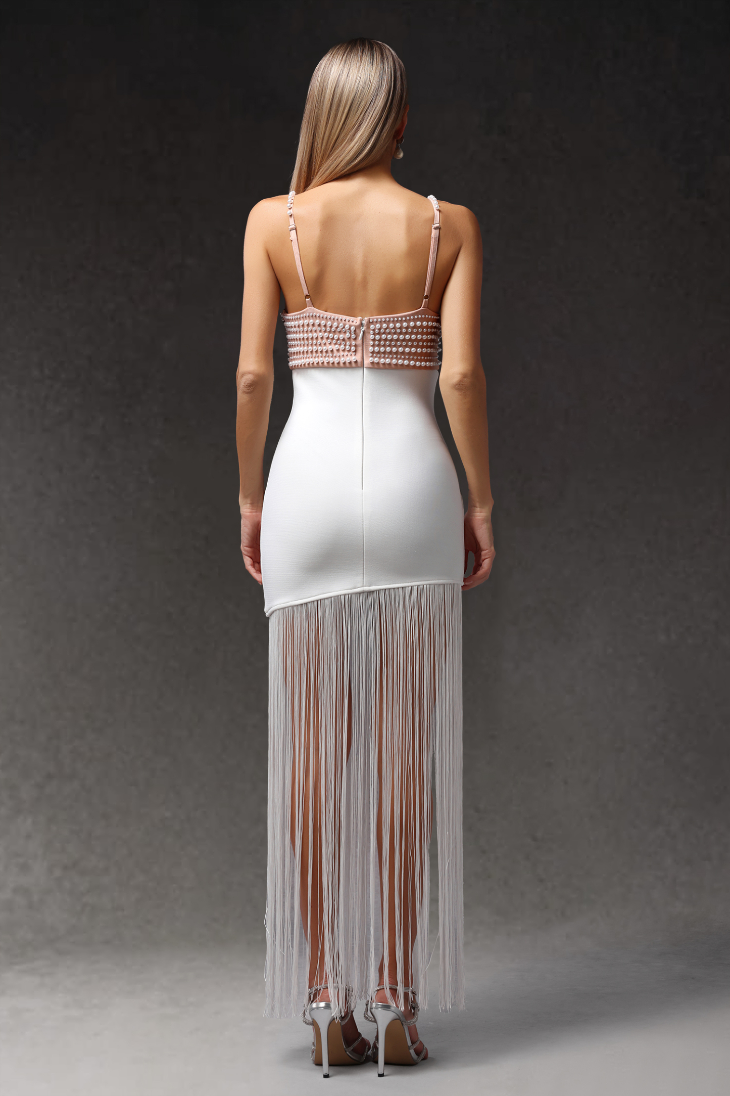 Zamiel Sleevess V-Neck Maxi Tassels Bandage Maxi Dress