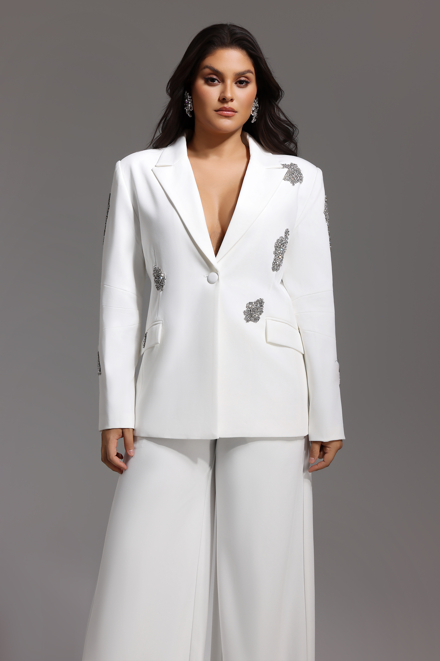 Winee Diamante Blazer Set