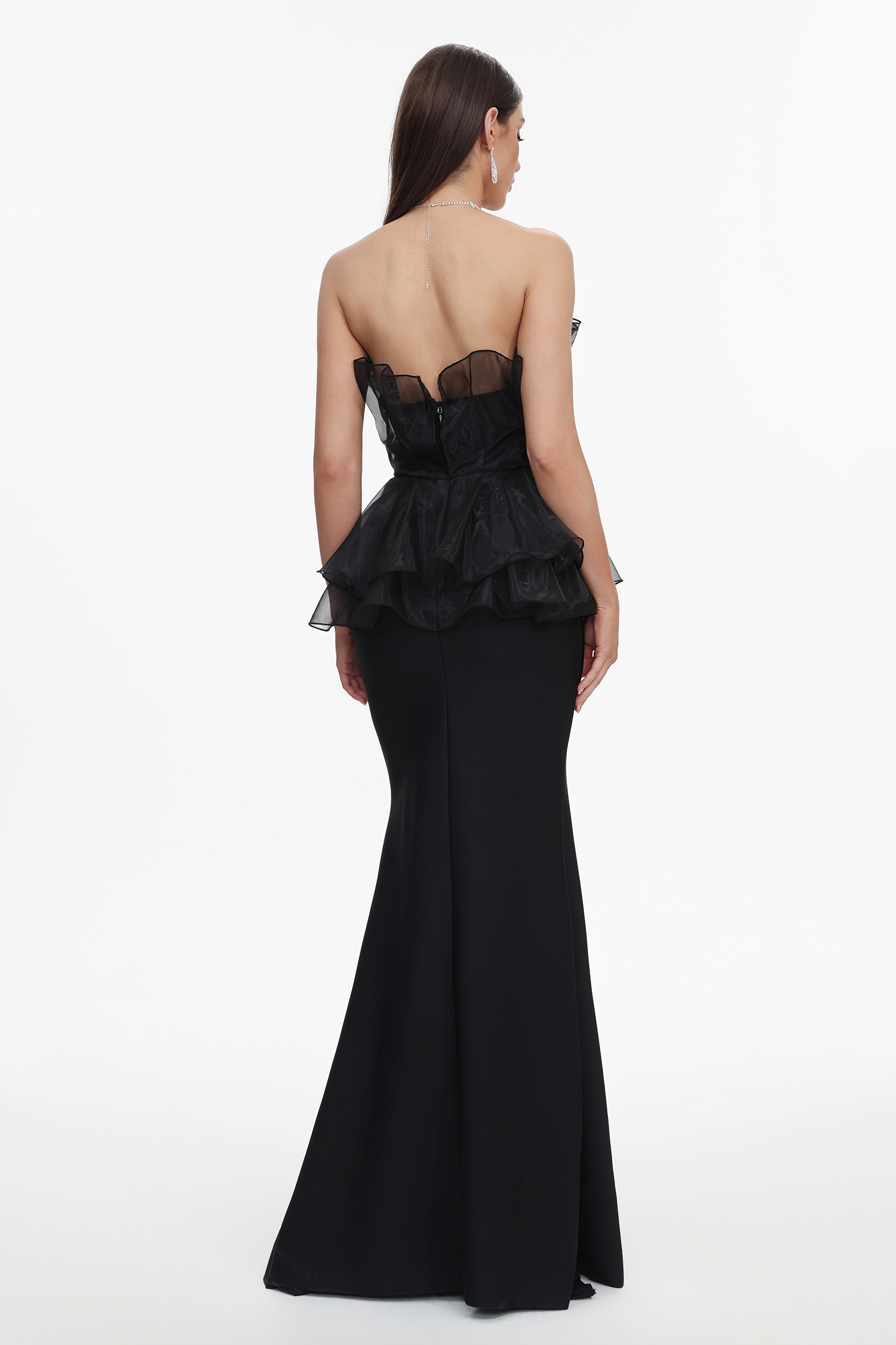 Oria Sleeveless Fishtail Bandage Maxi Dress