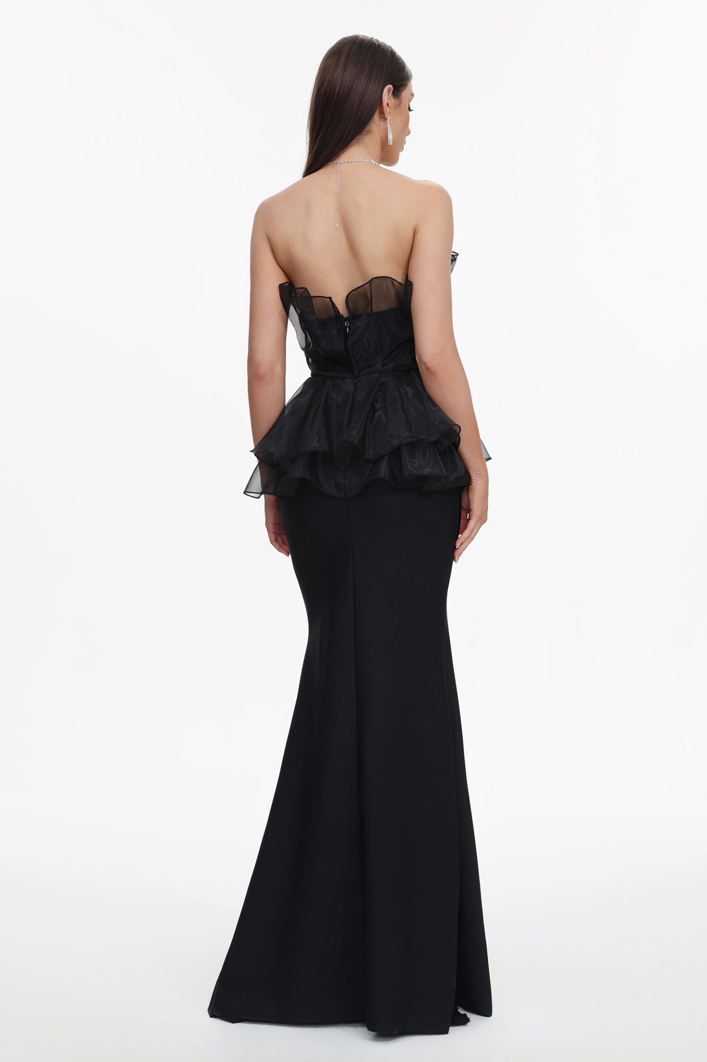 Oria Sleeveless Fishtail Bandage Maxi Dress