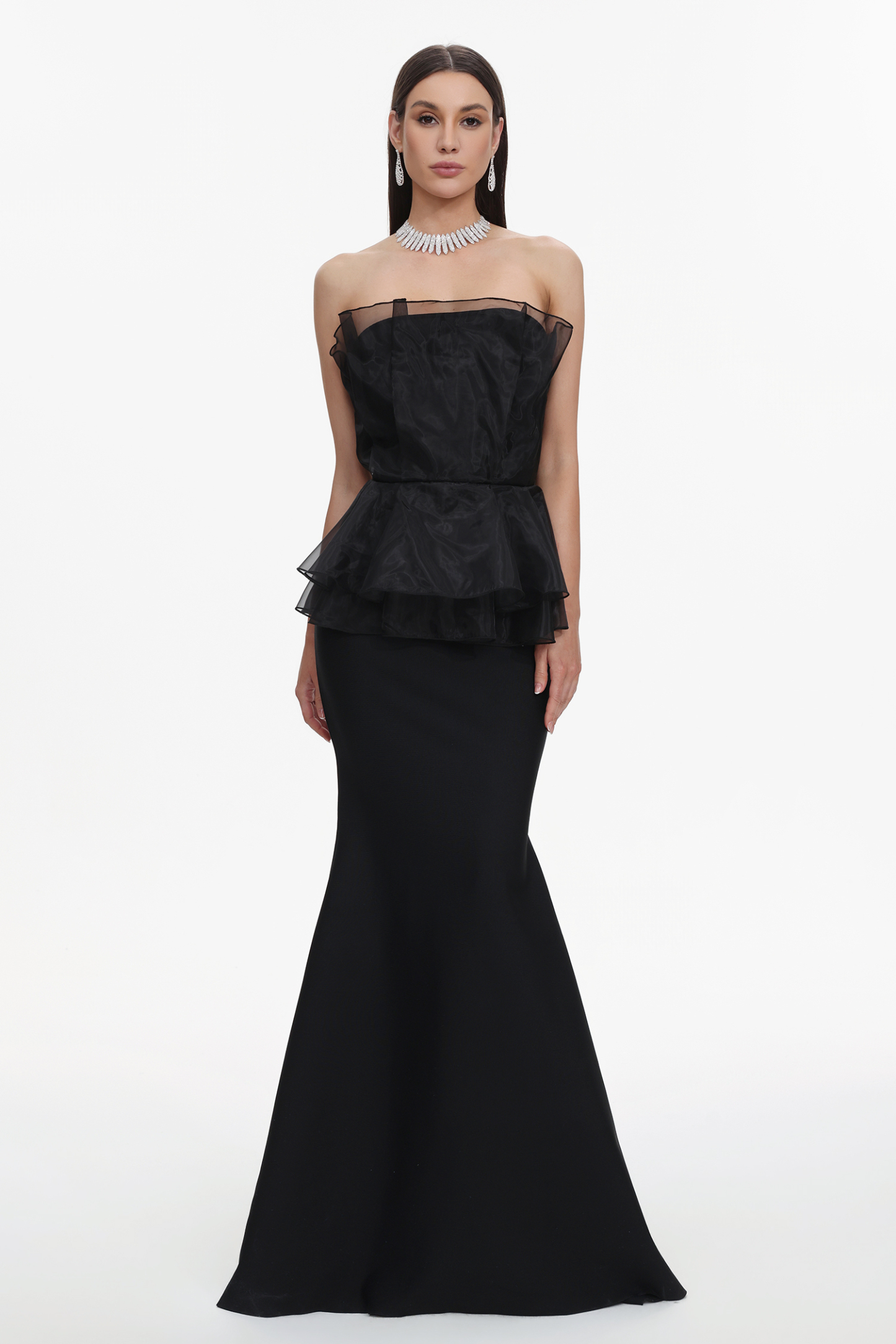 Oria Sleeveless Fishtail Bandage Maxi Dress