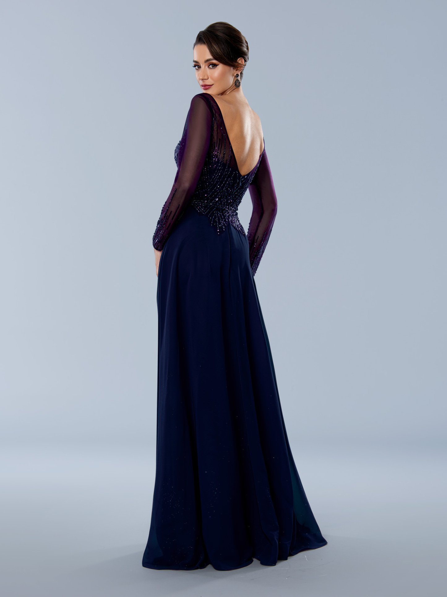 long sleeve with soft lace mother of the bride #24361