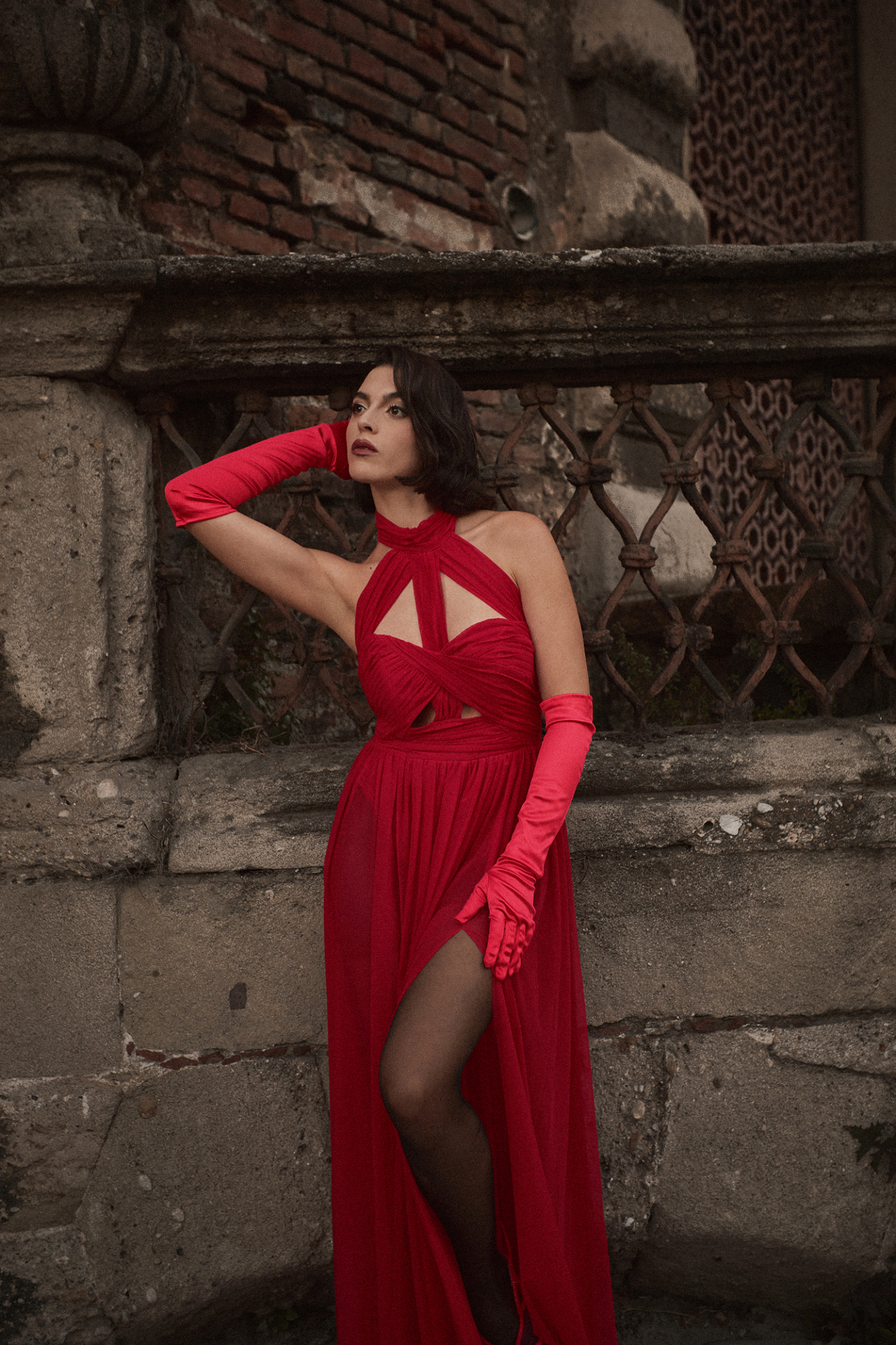 Tesare Halter Sleeveless Hollow Out Maxi Dress