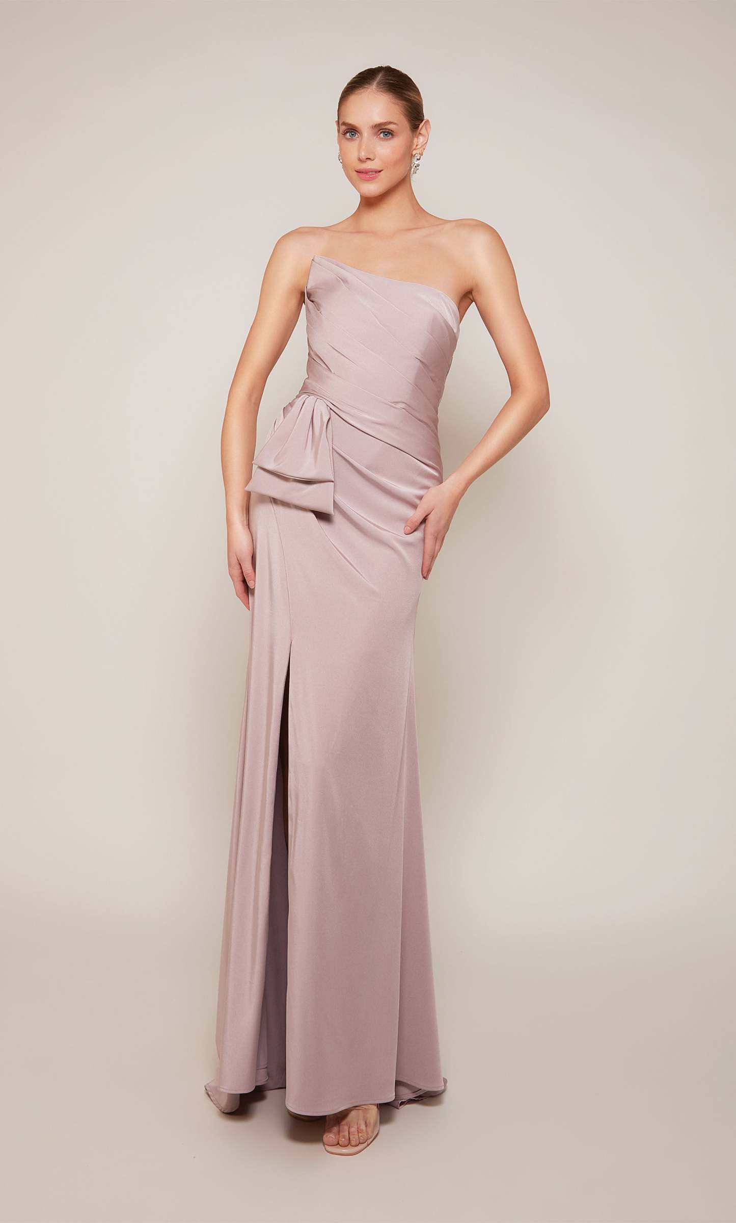 Strapless Straight Closed Back Side Slit Mother Of The Bride Dress #27658
