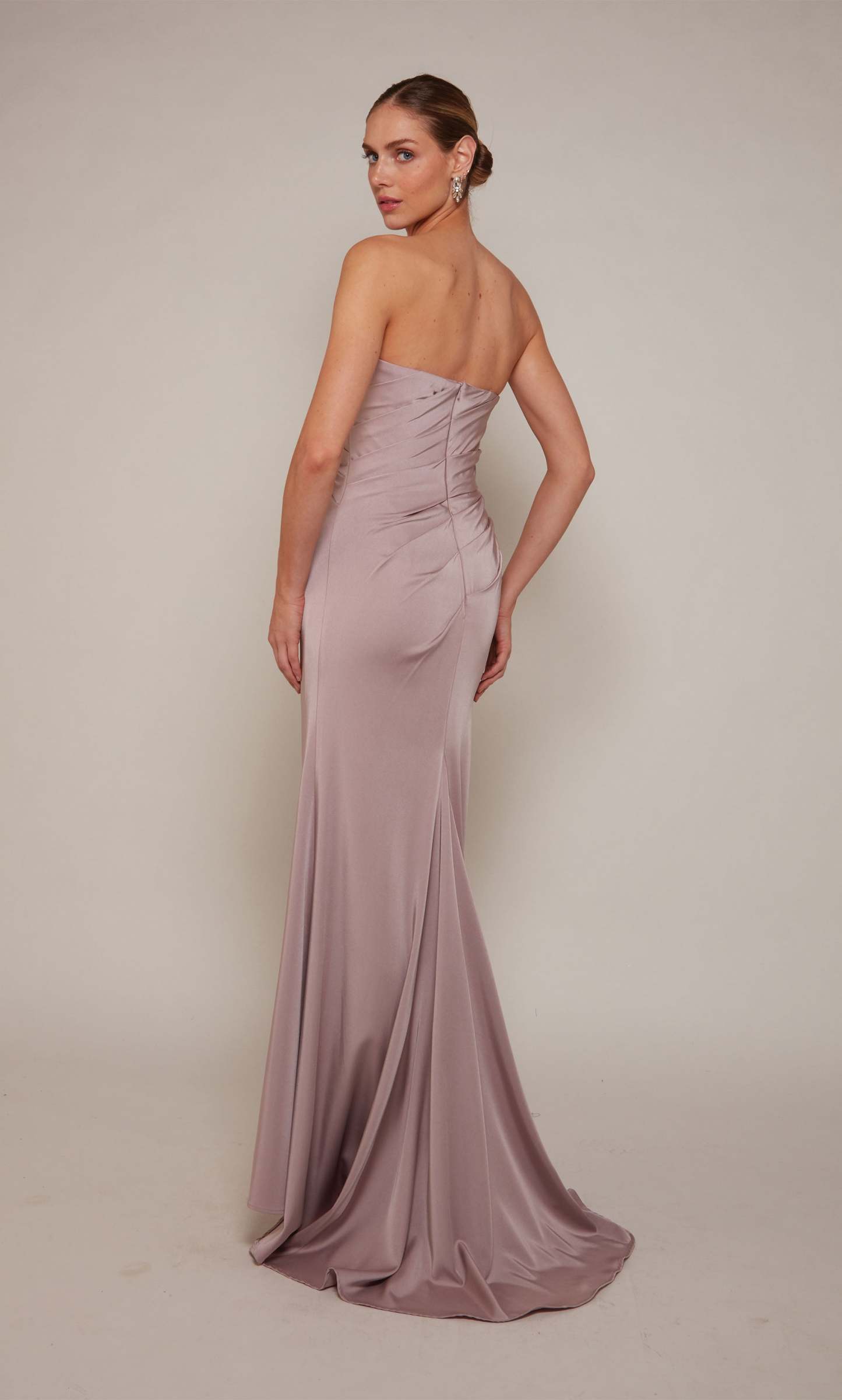Strapless Straight Closed Back Side Slit Mother Of The Bride Dress #27658