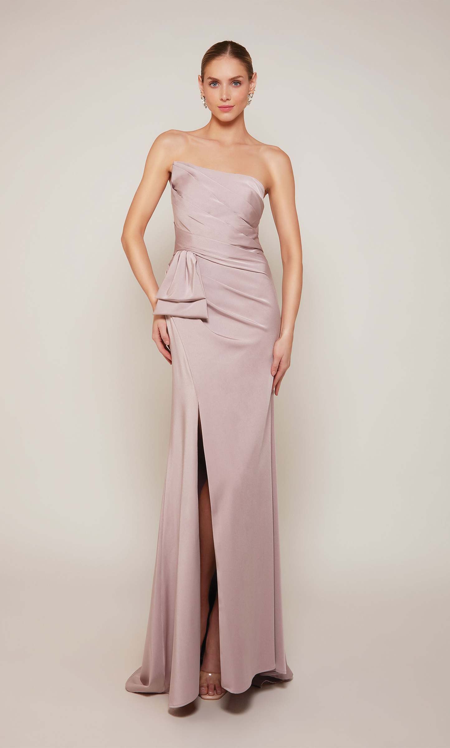 Strapless Straight Closed Back Side Slit Mother Of The Bride Dress #27658