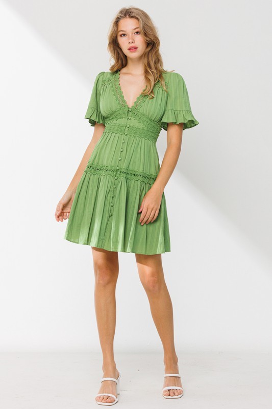 Cutout Detail Short Dress ST-024