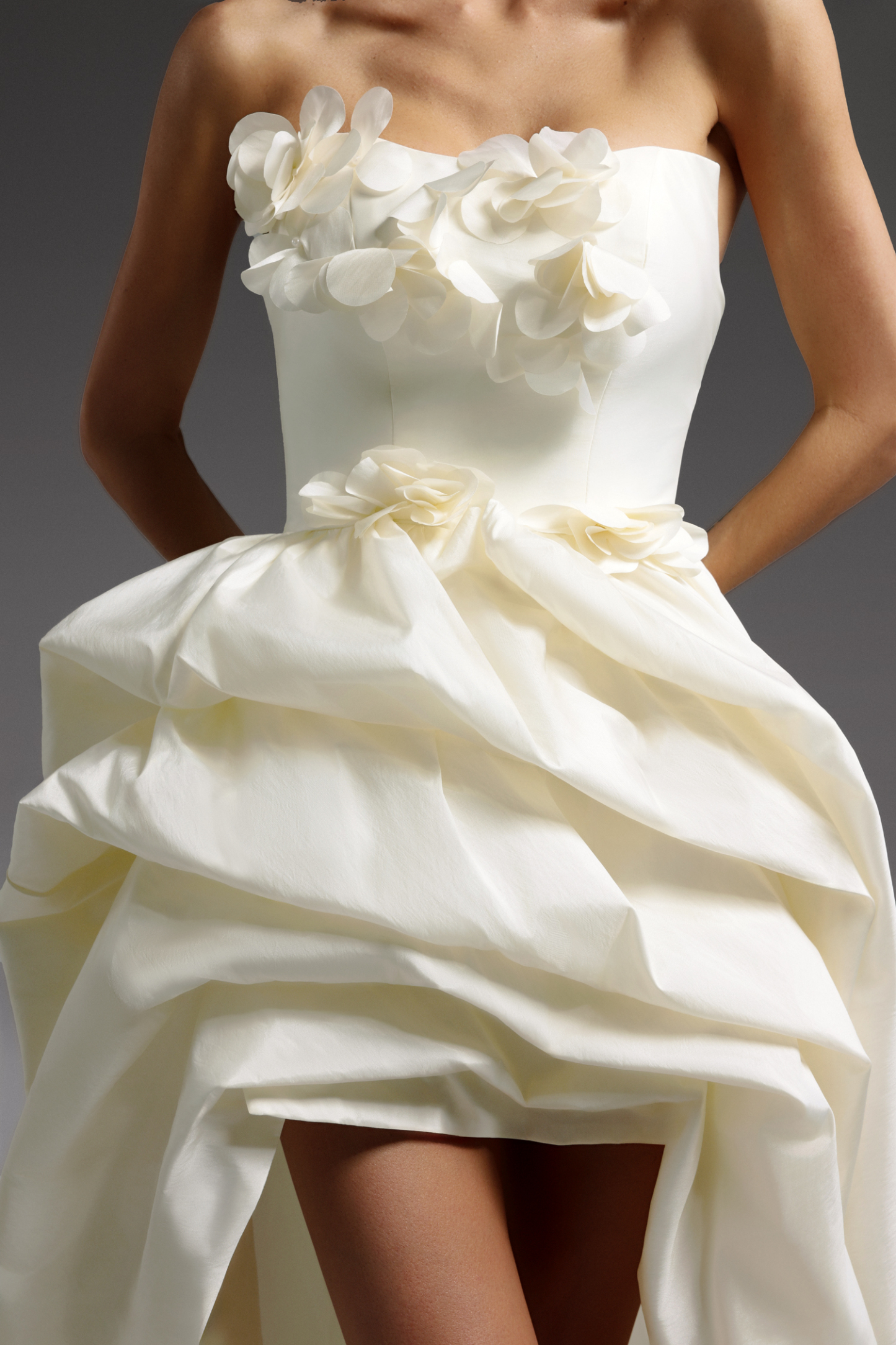 Tabitha Sleeveless Flowers Trailing Maxi Dress