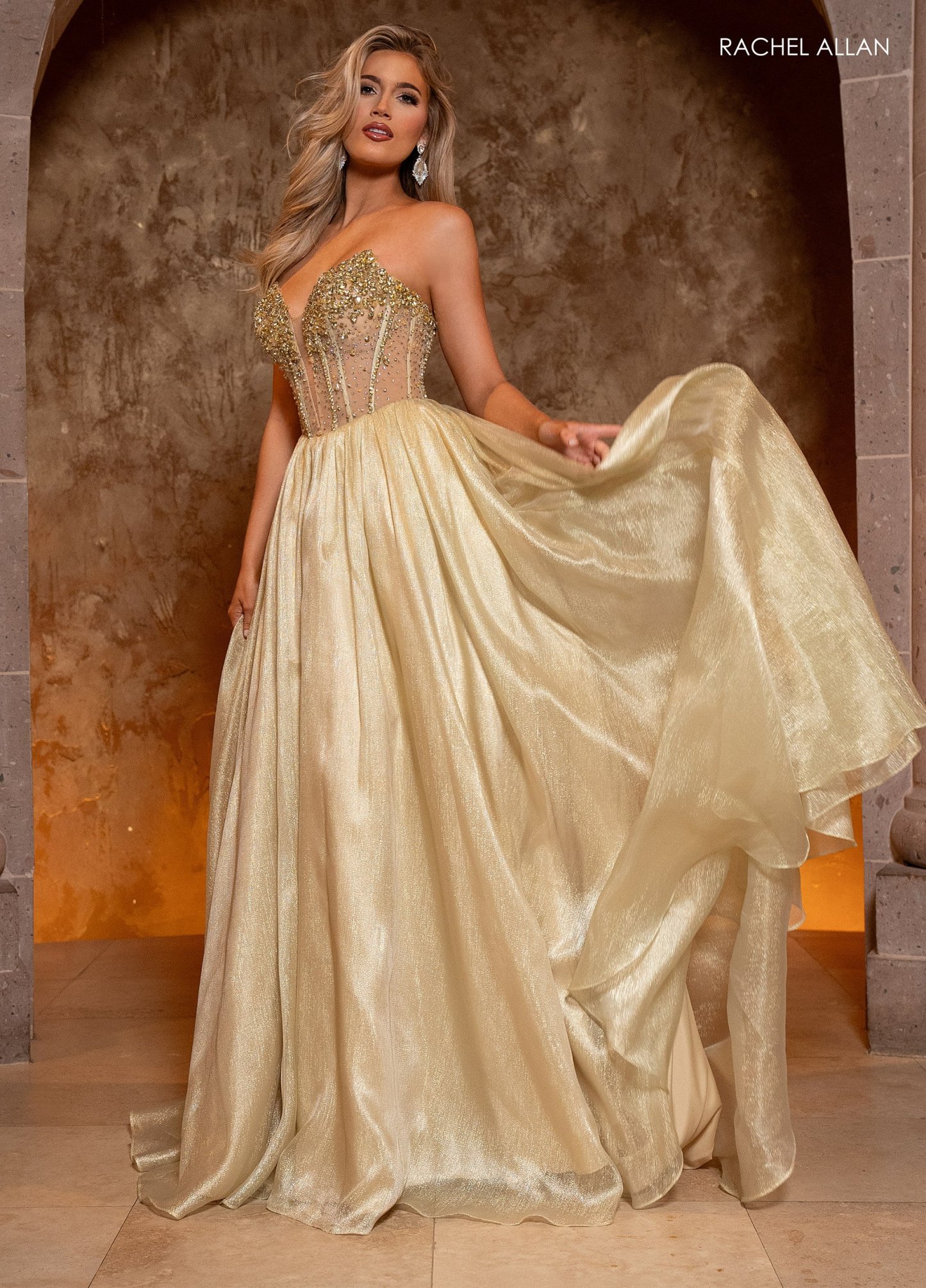 Stunning beadwork that adds a touch of luxury Prom Dress 70812