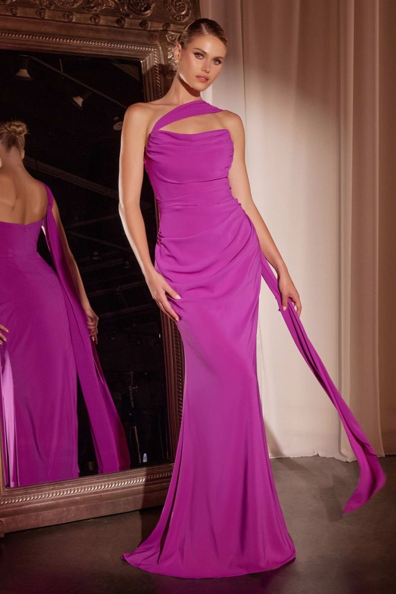 Fitted Strapless Scoop Versitile Tie Chiffon Dress 7433