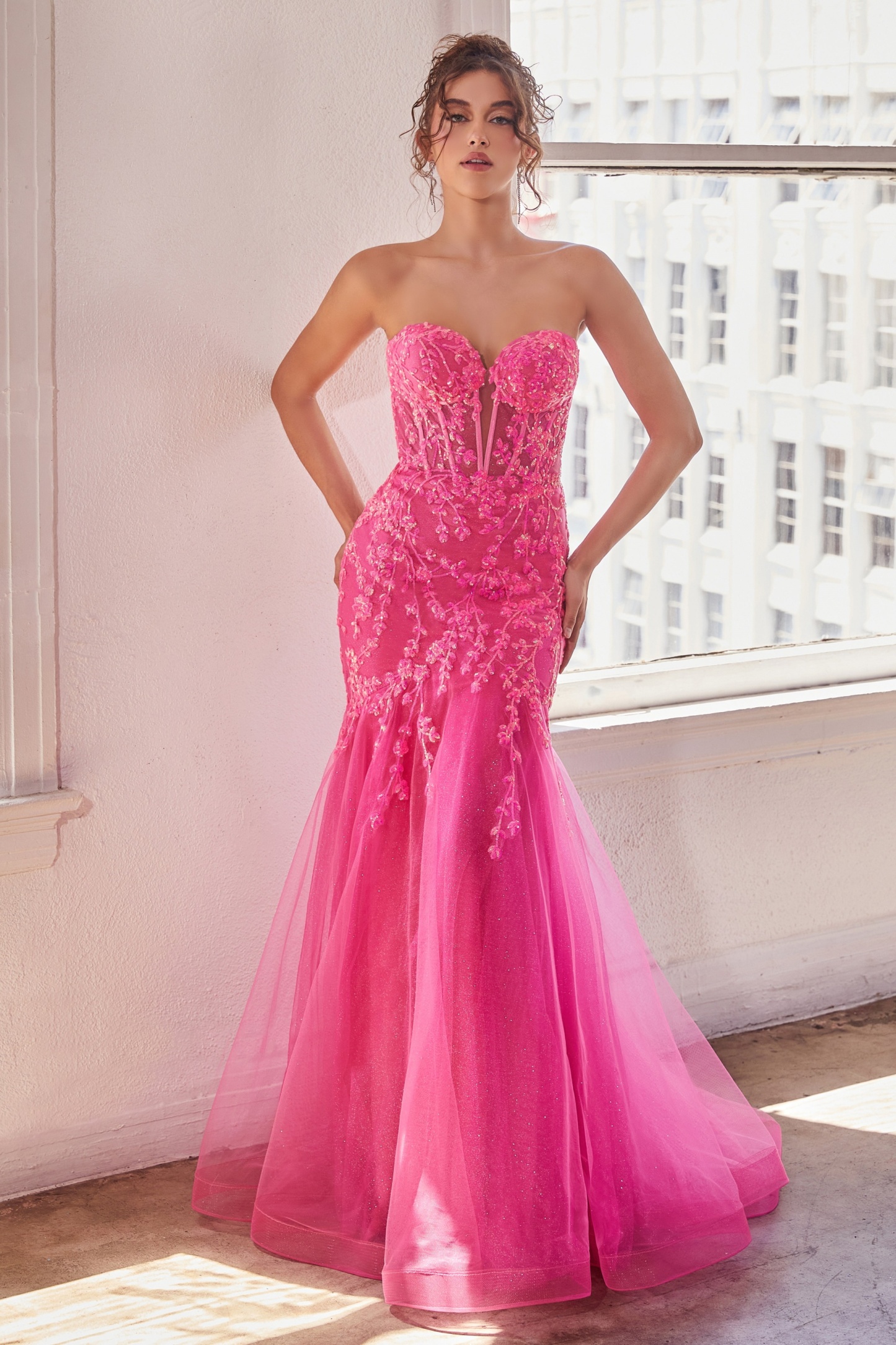 Breathtaking Mermaid Strapless Sweetheart Neckline Gown #CB139