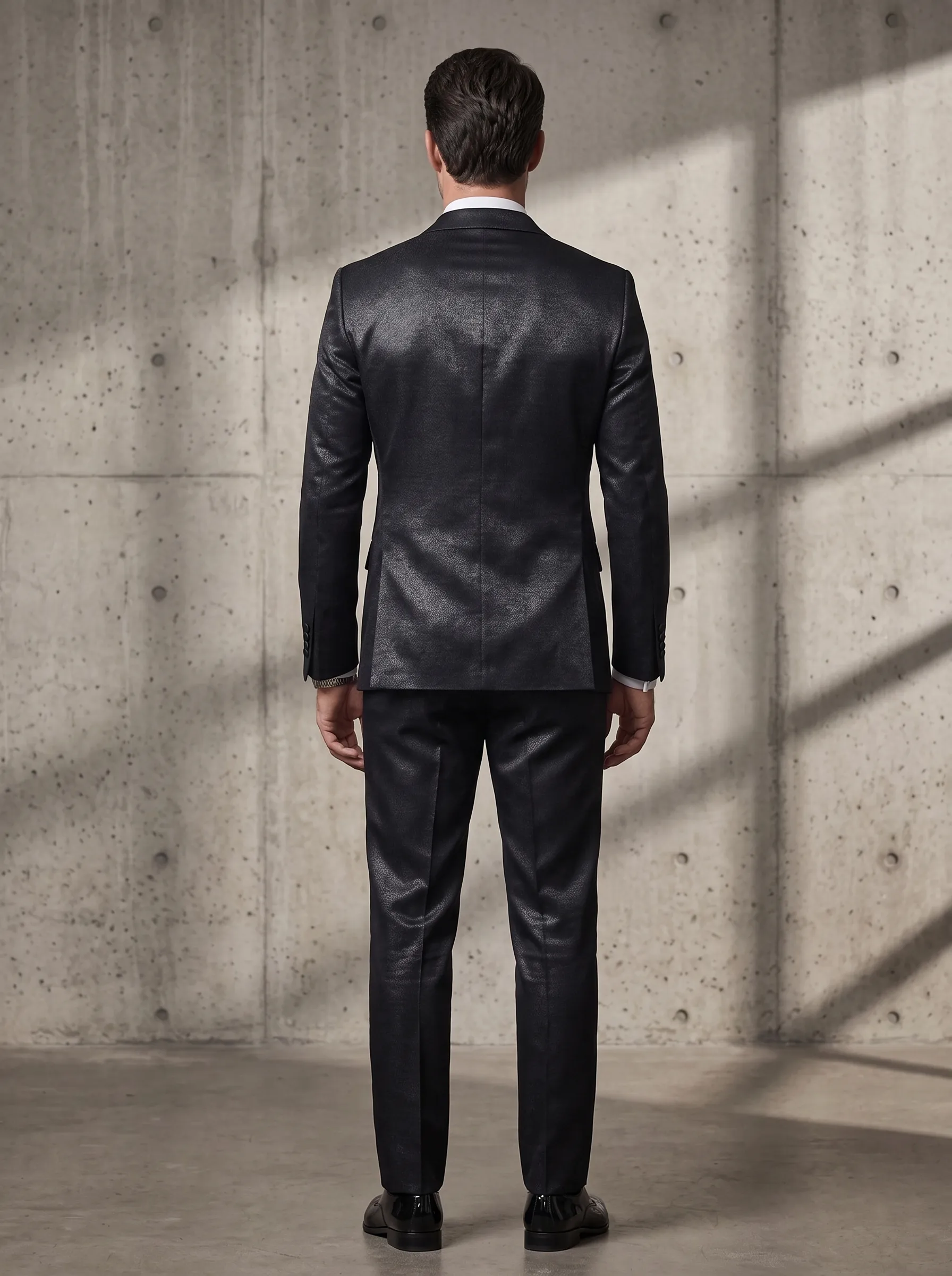 [Copy]Opulent White & Silver Baroque Jacquard Suit | Men's Double-Breasted Peak Lapel 2-Piece Formal Prom Tuxedo