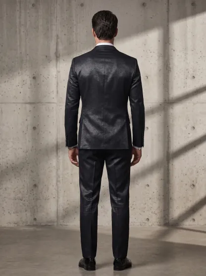 [Copy]Opulent White & Silver Baroque Jacquard Suit | Men's Double-Breasted Peak Lapel 2-Piece Formal Prom Tuxedo
