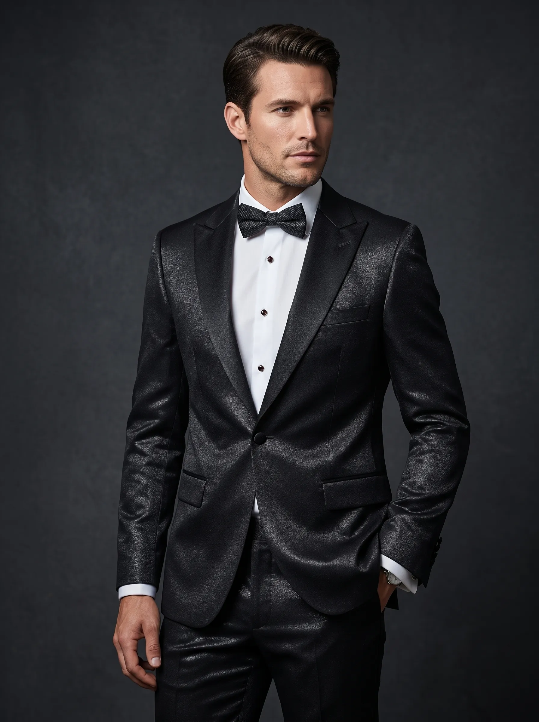 [Copy]Opulent White & Silver Baroque Jacquard Suit | Men's Double-Breasted Peak Lapel 2-Piece Formal Prom Tuxedo