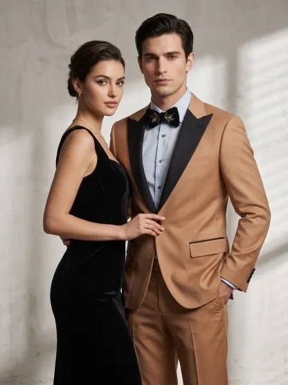 [Copy]Dapper Midnight Navy Floral Jacquard Suit | Men's Slim Fit Black Shawl Lapel 2-Piece Formal Prom Tuxedo