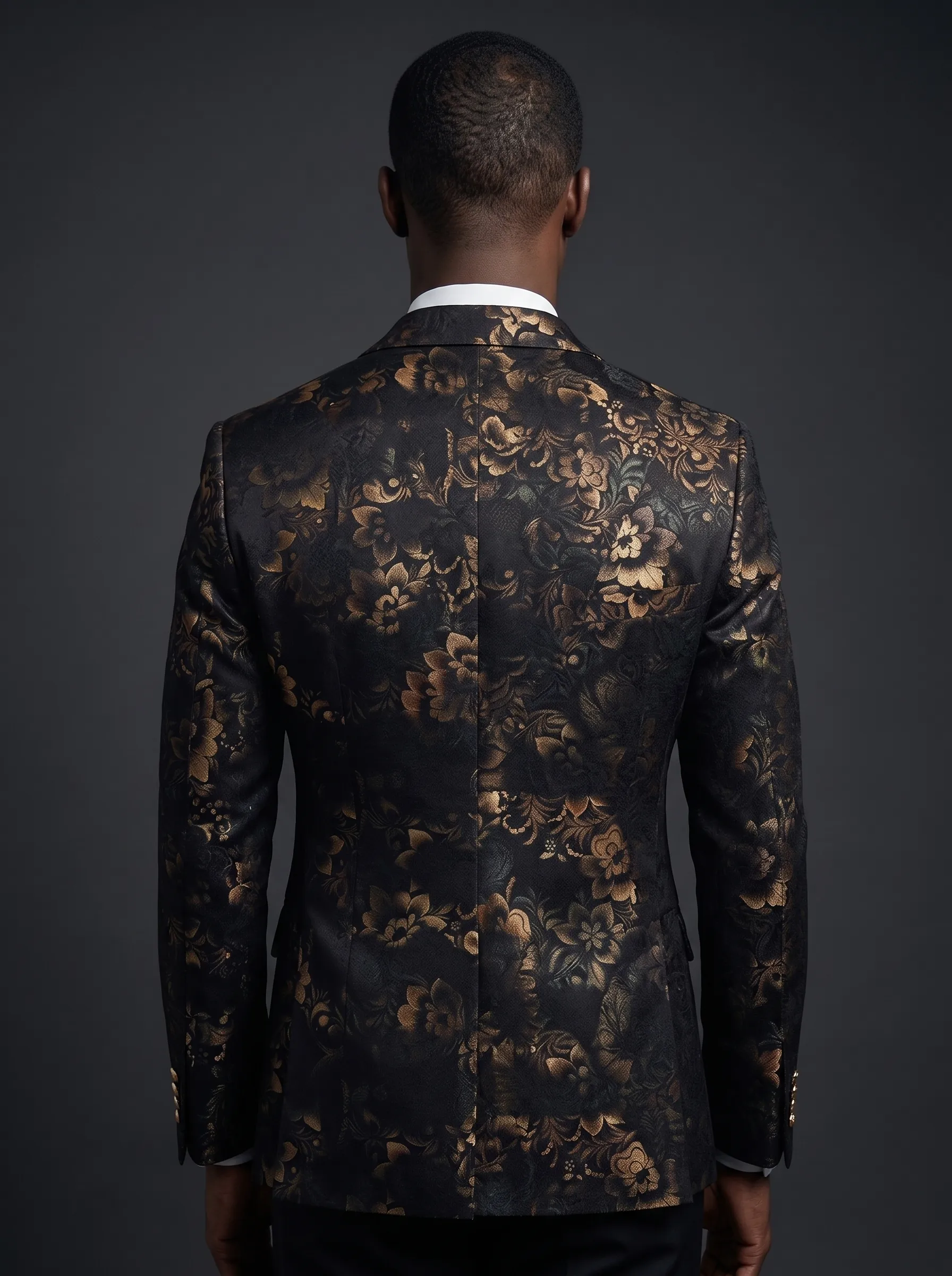 [Copy]Dapper Camel Brown Tuxedo | Men's Slim Fit Contrast Black Peak Lapel 2-Piece Formal Prom Suit