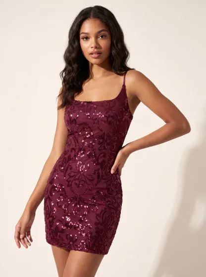 Royal Blue Bodycon Short Homecoming Dress | Tight Sequin Mini Party Gown