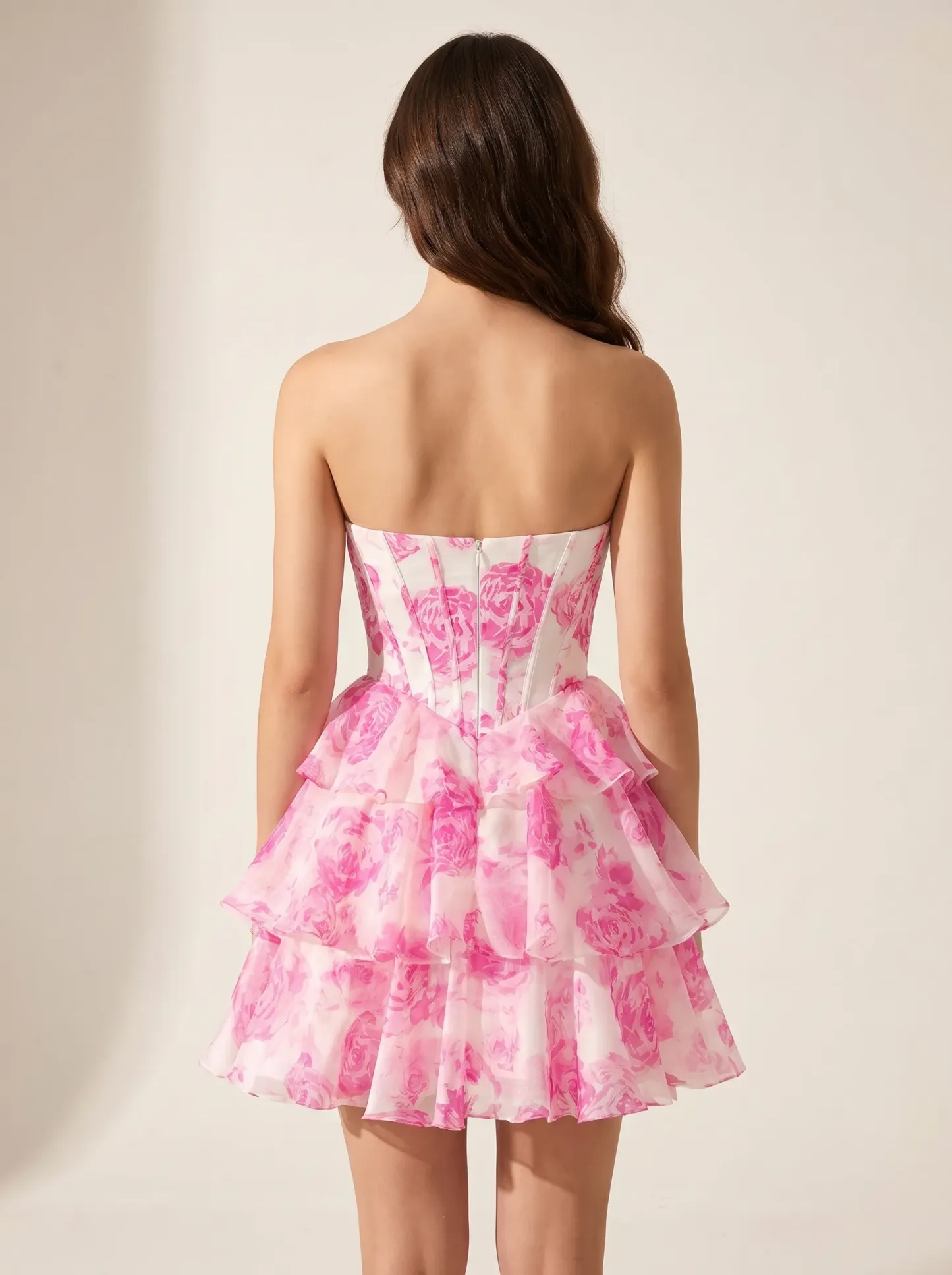 A-Line Strapless Corset Short Homecoming Dress | Mini Flare Formal Gown