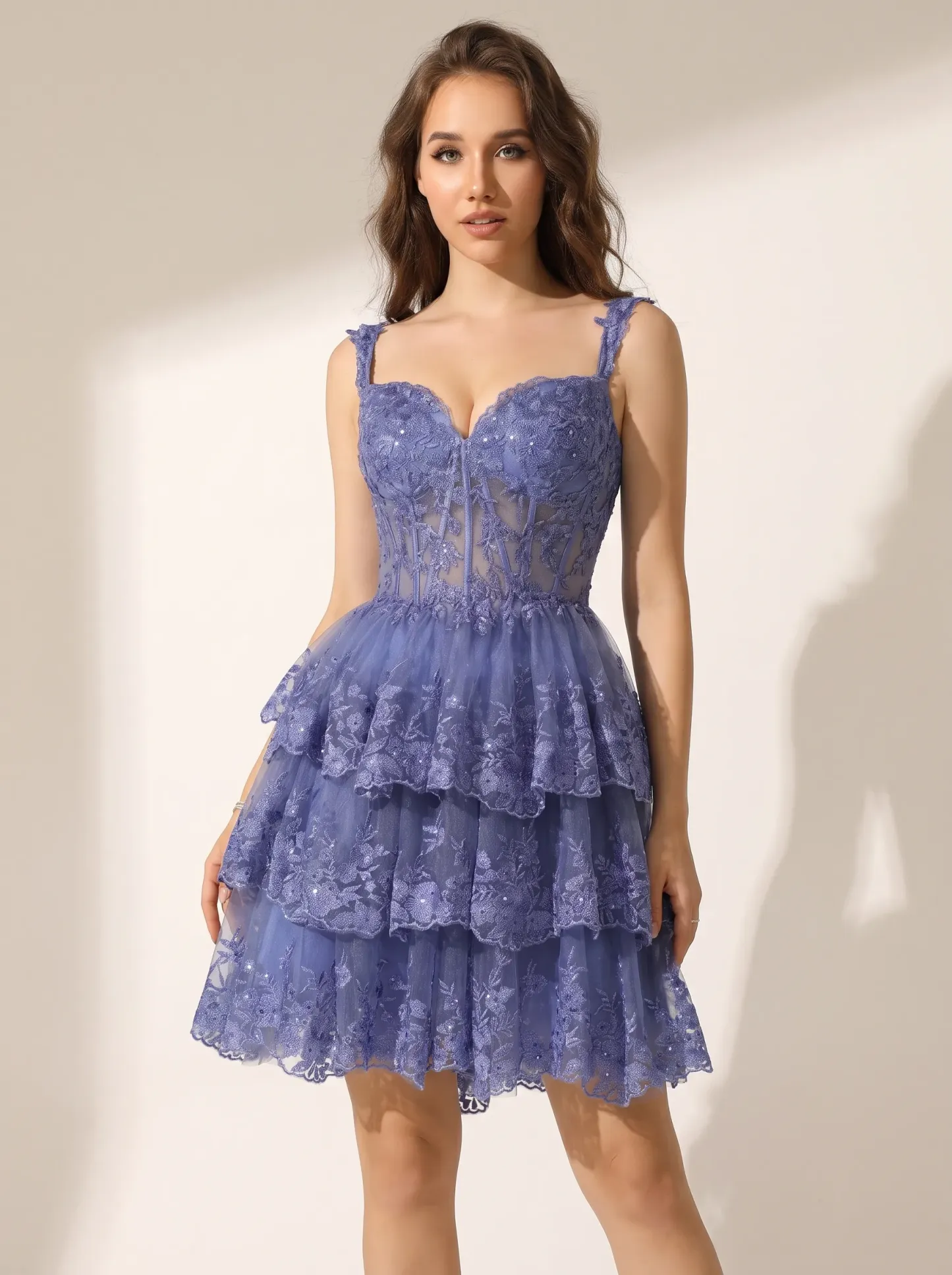 Cute A-Line Off-the-Shoulder Short Homecoming Dress | Mini Flare Party Gown