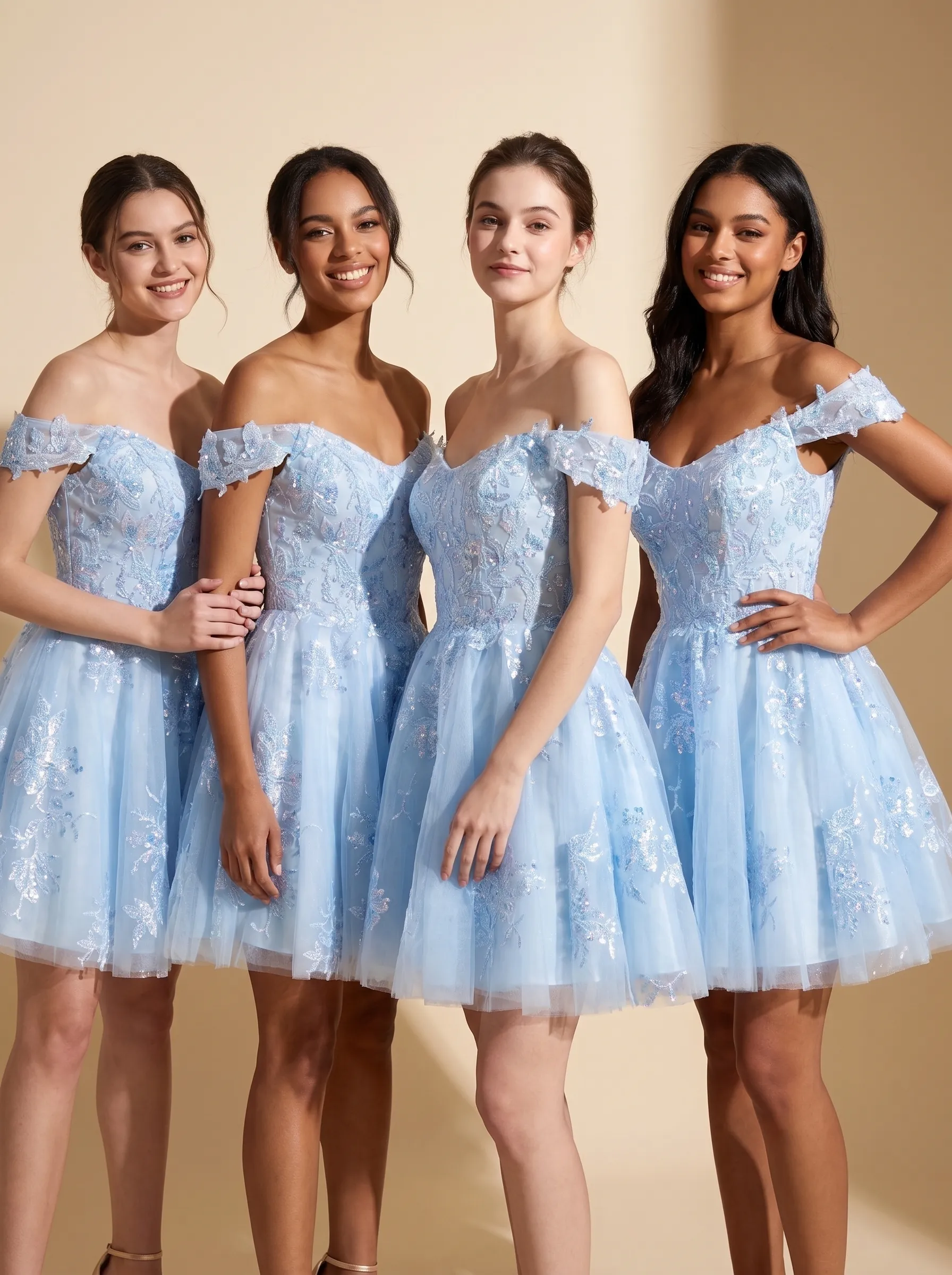 [Copy]Ethereal Floral Sequin Corset Dress | Homecoming Strapless A-Line Mini Gown