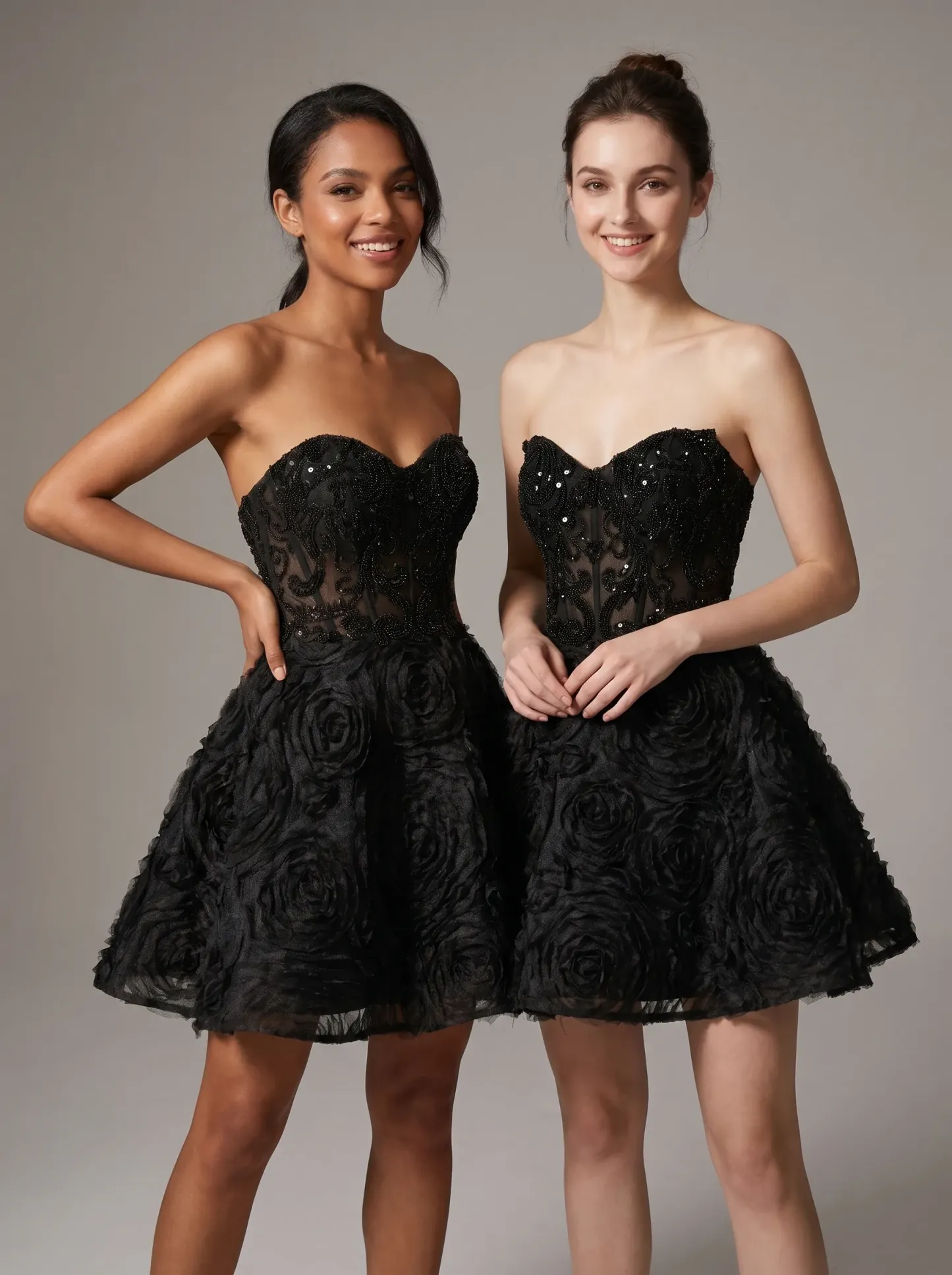 [Copy]Exquisite Strapless Periwinkle Dress | Homecoming Tiered Tulle Corset Mini Gown