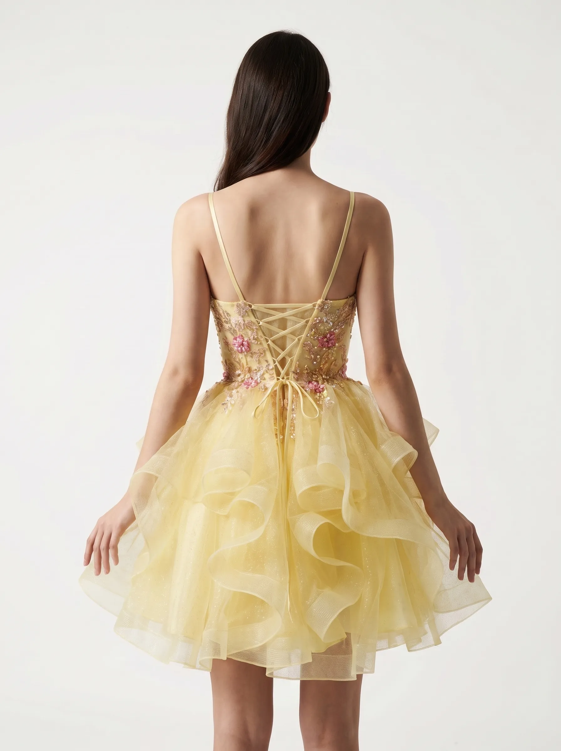 [Copy]Luxury Beaded Pearls Corset Dress | Homecoming Strapless Bodycon Mini Gown