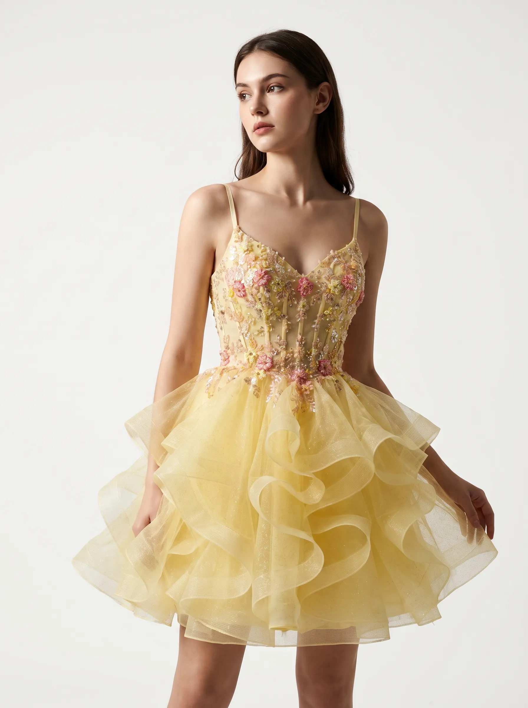 [Copy]Luxury Beaded Pearls Corset Dress | Homecoming Strapless Bodycon Mini Gown