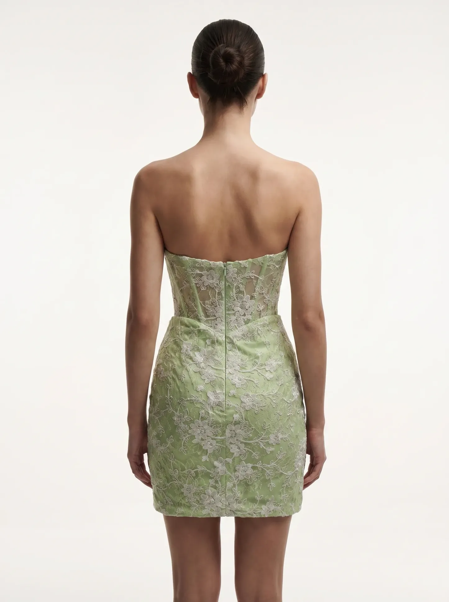[Copy]Gorgeous Spaghetti Straps Floral White Dress | Homecoming Tiered Organza Corset Mini Gown