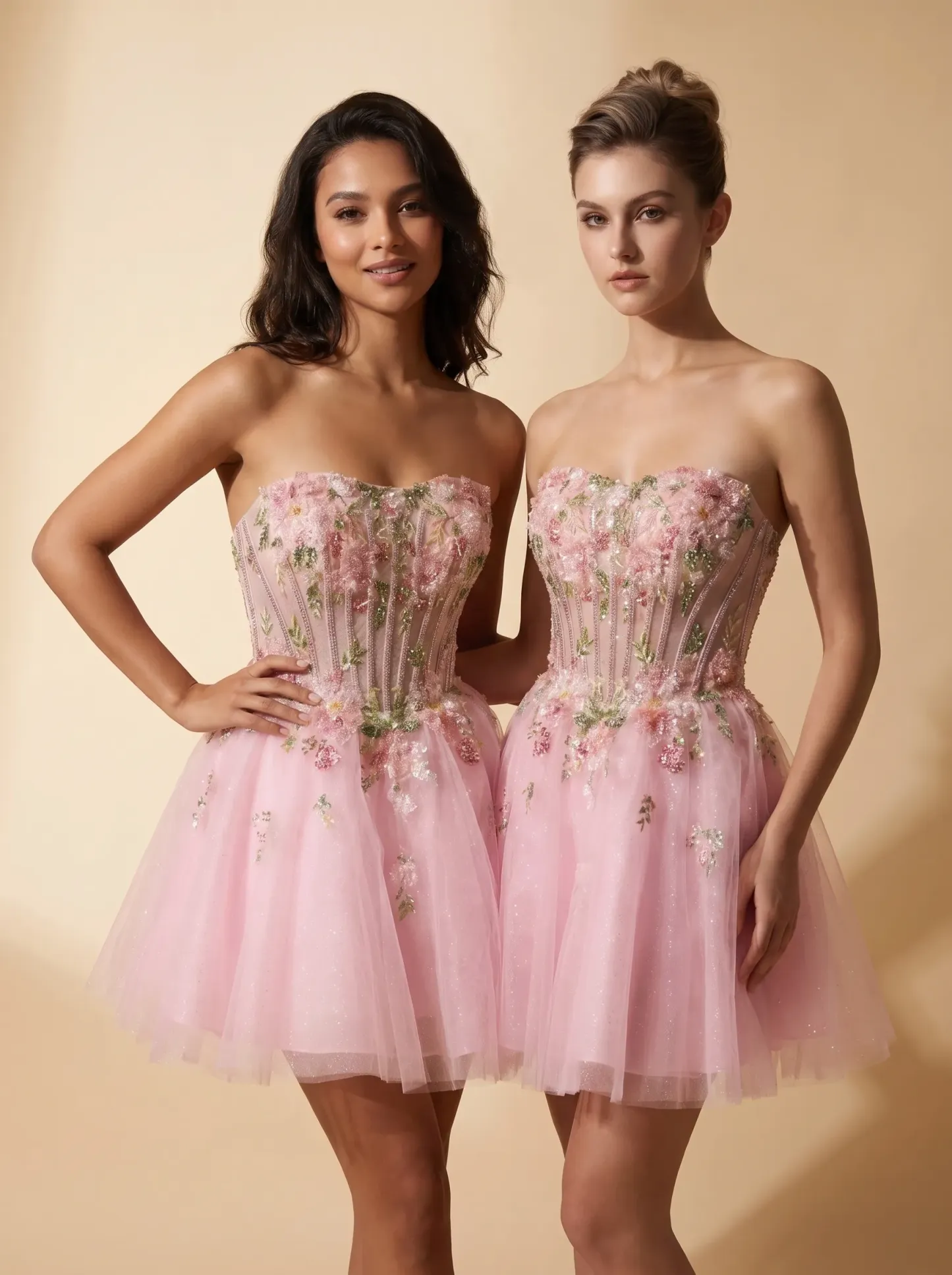 [Copy]Gorgeous Spaghetti Straps Light Blue Dress | Homecoming Tiered Ruffle Corset Mini Gown