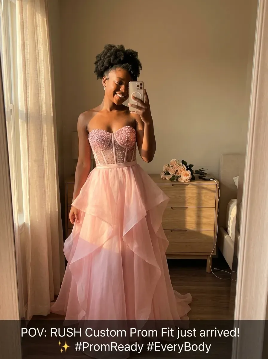 Black Strapless Ball Gown | Elegant Organza Evening Formal Dress