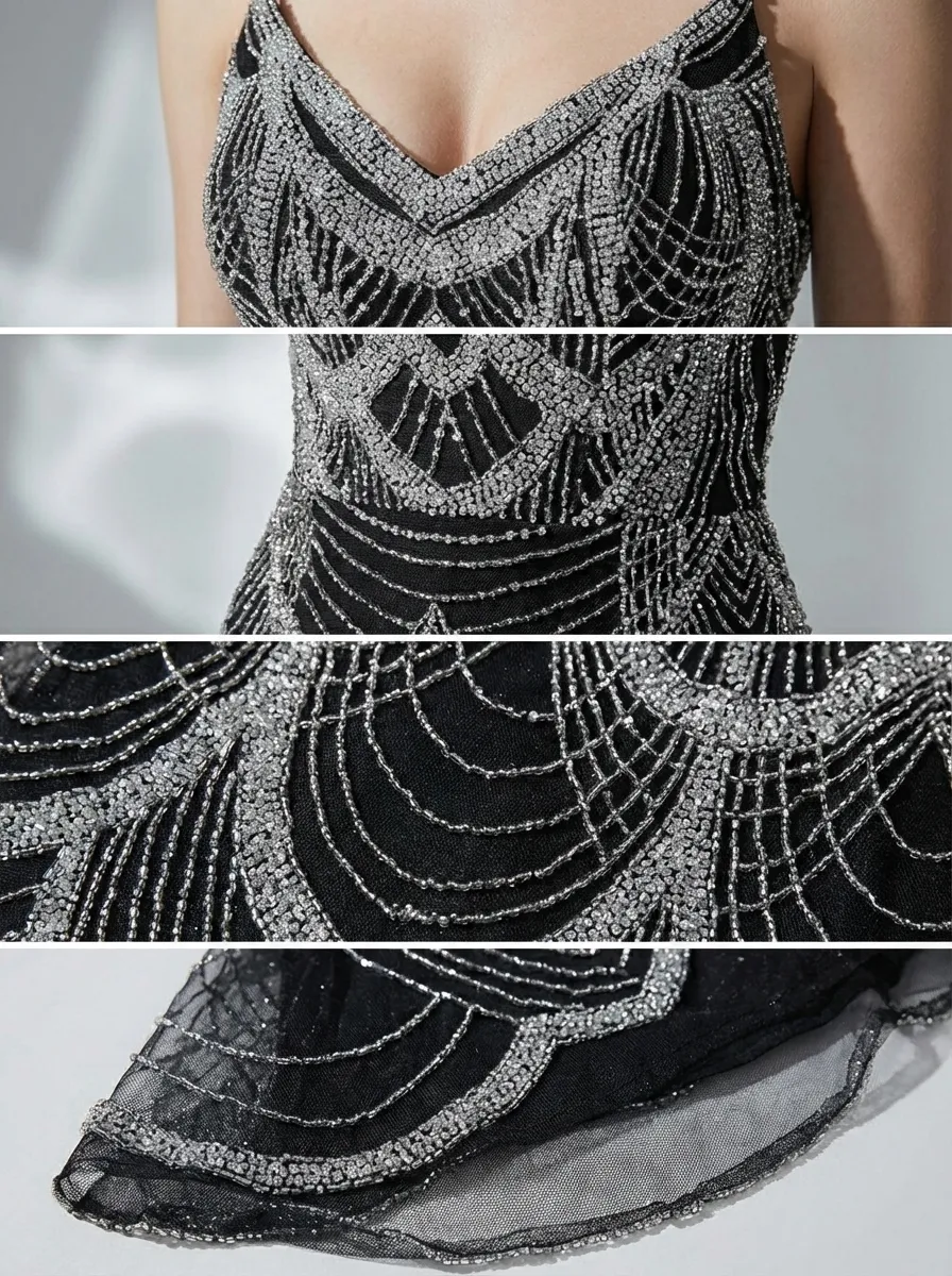 Dark Green Sequin Mermaid Prom Dress | Strapless Beaded Corset Gown